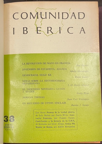 Portada de Comunidad Ib�rica. Del n� 32 al n� 50. 1968-1971