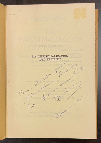 Portada de La Industrializaci�n del Esp�ritu. Evoluci�n de las doctrinas sociales de vanguardia - Marin Civera