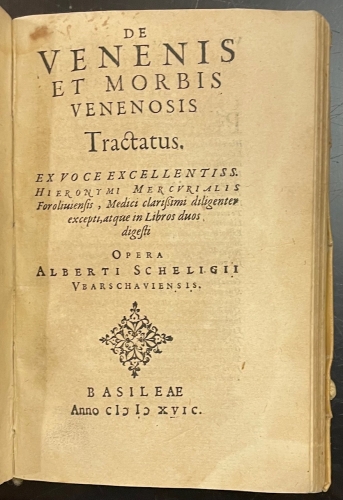 Portada de De Morbis Puerorum. De Venenis et Morbis Venenosis - Girolamo Mercuriale
