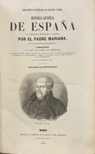 Portada de Historia General de Espa�a - Padre Mariana