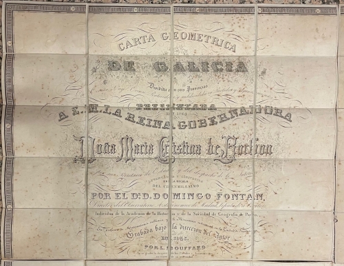 Portada de Carta geom�trica de Galicia dividida en sus provincias. Domingo Fontan. 1845 - Domingo Fontan