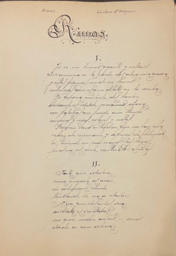Portada de Rimas - Gustavo Adolfo Becquer