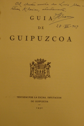 Portada de Guia De Guipuzcoa.