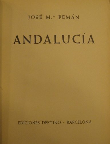 Portada de Andalucia - Jos� M� Pem�n