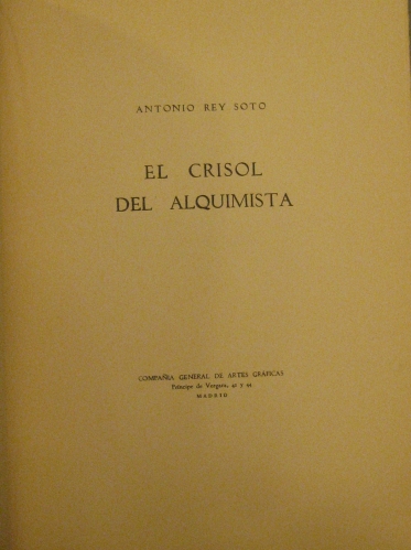 Portada de El Crisol Del Alquimista - Antonio Rey Soto