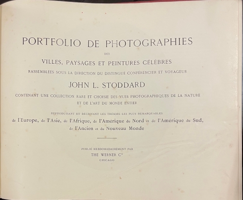 Portada de Portfolio De photographies Des Villes, Paysages et Peintures C�l�bres - John L. Stoddard