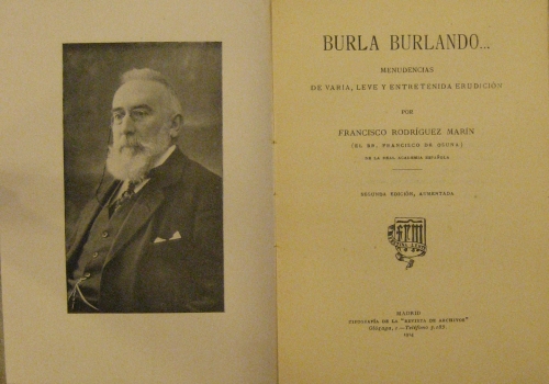 Portada de Burla Burlando.....menudencias De Varia, Leve y Entretenida Erudici�n. - Francisco Rodriguez Mar�n