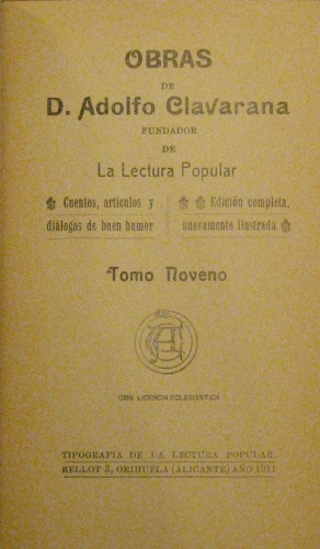 Portada de Cuentos, Art�culos y Di�logos De Buen Humor. - Adolfo Clavarana