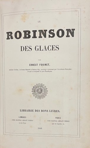 Portada de Le Robinson Des Glaces - Ernest Fouinet