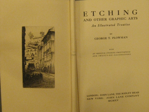 Portada de Etching & Other Graphic Arts - George T. Plowman