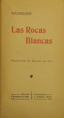 Portada de Las Rocas Blancas - Eduardo Rod