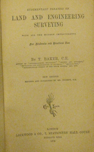 Portada de Land and Engineering Surveying - T. Baker