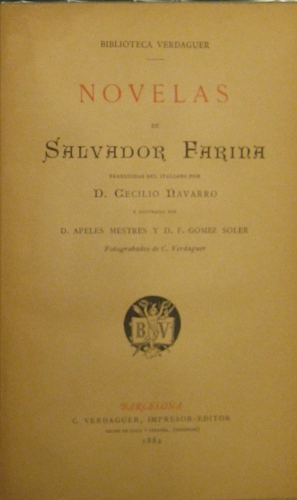 Portada de Novelas - Salvador Farina