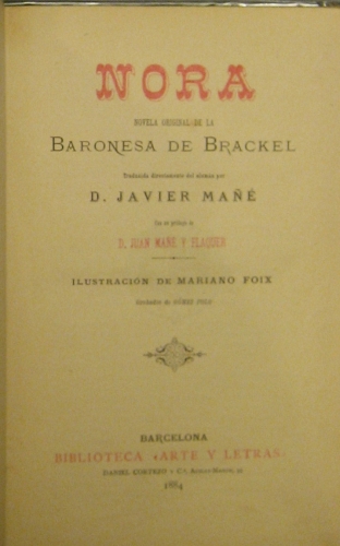 Portada de Nora - Baronesa De Brackel
