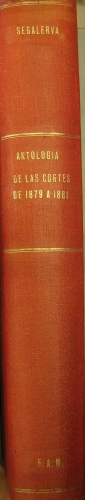 Portada de Antolog�a De Las Cortes Desde 1879 y 1881 - Juan de Nido y Segalerva