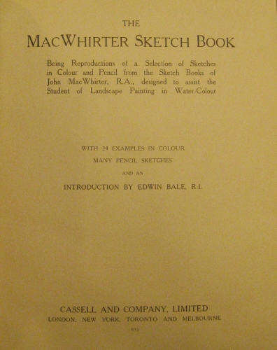 Portada de The Macwhirter Sketch Book - Introduction by Edwin Bale
