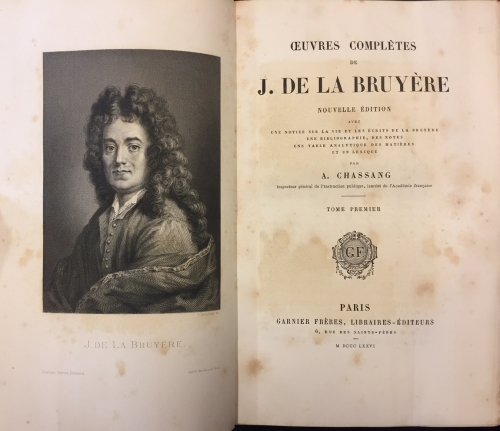 Portada de Oeuvres Compl�tes De J. De La Bruy�re. - J. De La Bruy�re