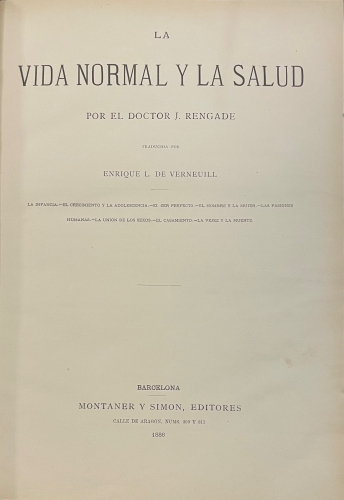 Portada de La Vida Normal y La Salud - Doctor Rengade