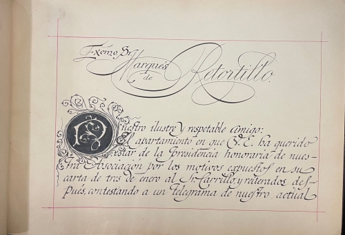 Portada de Mensaje De Adhesi�n De Los Inspectores De Primera Ense�anza al Excmo. Sr. Marqu�s De Retortillo Presidente Honorario De La Asociaci�n Nacional Del Cuerpo