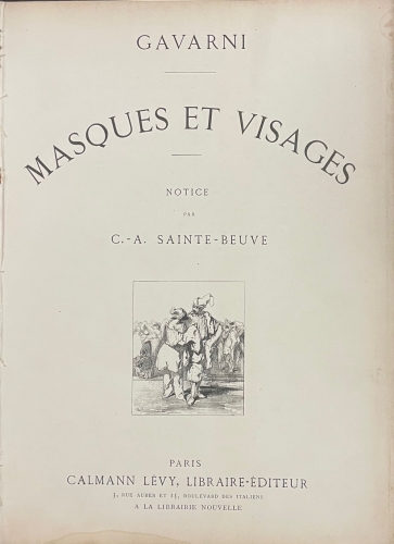 Portada de Masques et visages - Gavarni