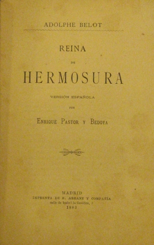 Portada de Reina de Hermosura - Adolphe Belot
