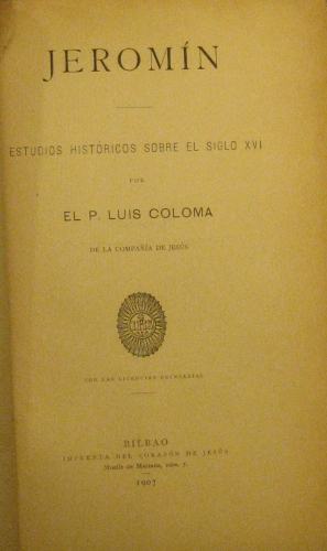 Portada de Jerom�n. Estudios Hist�ricos Sobre El Siglo XVI. - Coloma