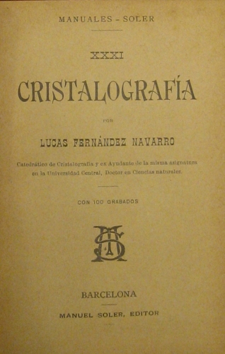 Portada de Cristalograf�a. - Fern�ndez Navarro