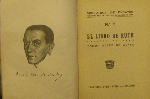 Portada de El libro de Ruth. Ensayos En Vivo - R. Perez de Ayala