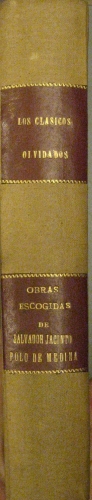 Portada de Obras Escogidas De Salvador Jacinto Polo De Medina - Salvador Jacinto Polo de Medina