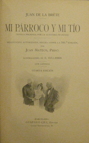 Portada de Mi p�rroco y mi t�o. - Juan de la Br�te