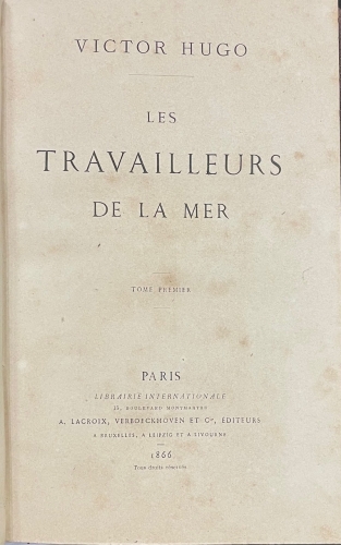 Portada de Les Travailleurs de la mer - Victor Hugo