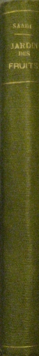 Portada de Le Jardin des Fruits.  - Saadi