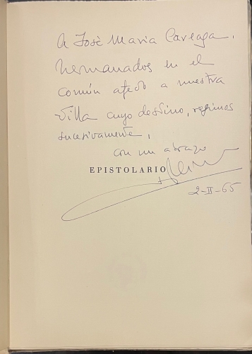 Portada de Epistolario - Doctor Areilza