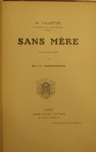 Portada de Sans M�re - R. Valette