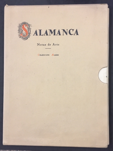 Portada de Salamanca. Notas de Arte.  - Ignacio Herrero De Collantes
