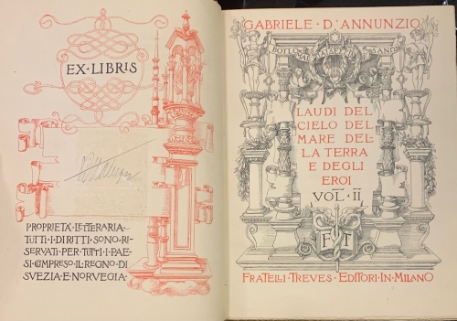 Portada de Laudi del Cielo, del Mare, della Terra e Degli Eroi, Vol I, Vol II: Maia, Elettra, Alcione - Gabriele D' Annunzio