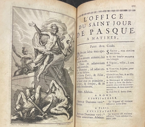 Portada de L' Office de La Semaine Sainte et de L'Octave de Pasque, en latin et en fran�ois a l'usage de Rome et de Paris