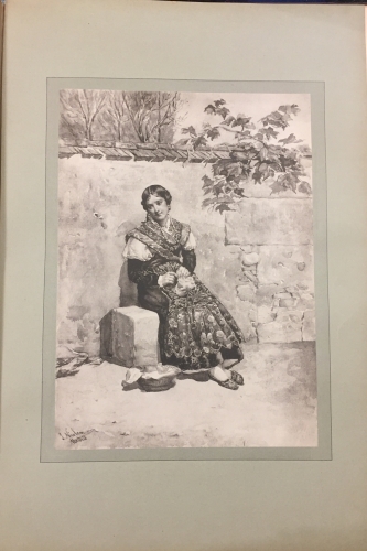 Portada de Album de Dessins D'Artistes Espagnols, publi� en faveur des victimes des tremblements de terre en Espagne - Princesse Louis Ferdinand de Bavi�re Maria de la Paz, Infante D' Espagne.