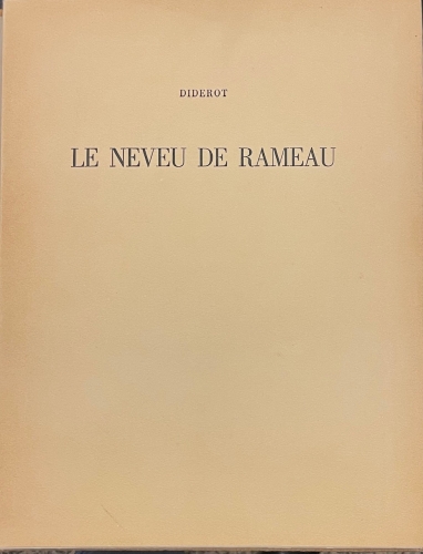 Portada de Le Neveu de Rameau - Diderot
