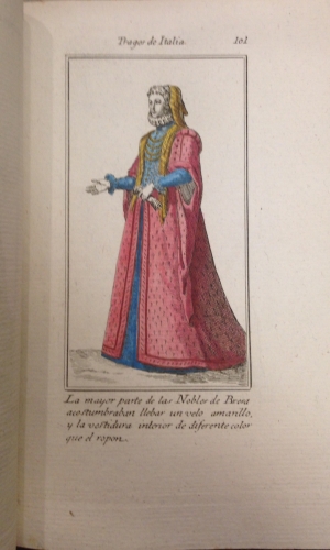 Portada de Colecci�n de Trajes que usaron todas las Naciones conocidas hasta el Siglo XVI. Dise�ados por el Gran Ticiano Vecellio y por Cesar su hermano - Ticiano Vecellio