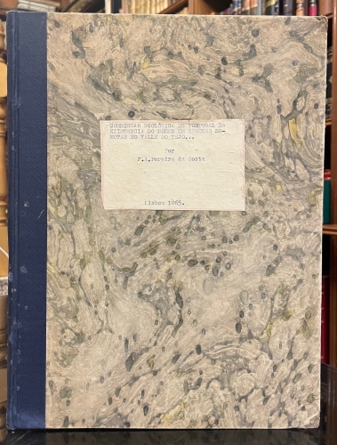 Portada de Commissao Geologica de Portugal. Da Existencia do Homem em Epochas Remotas no Valle do Tejo. Primeiro Opusculo. Noticia sobre os esqueletos humanos descobertos no Cabe�o da Arruda - F. A. Pereira da Costa