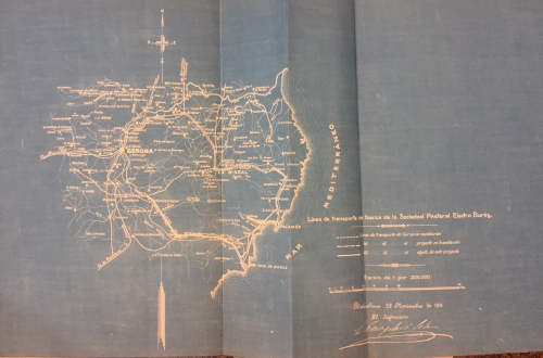 Portada de Pasteral El�ctro Bur�s. Proyecto de linea de transporte de energ�a el�ctrica de Cass� de la Selva � Palam�s con derivaciones � Llagostera, S. Feliu de Guixols y Calonge