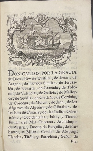 Portada de Ordenanza de S.M. para el Gobierno Militar y Ec�nomico de sus Reales Arsenales de Marina