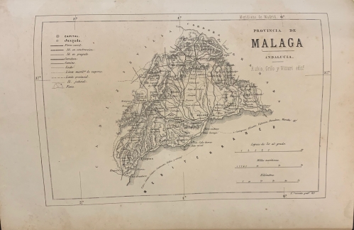 Portada de Cronica de la Provincia de Almeria, Granada, Jaen, Malaga - Enrique Santoyo. Juan de Dios de la Rada. Francisco Lozano Mu�oz. Jose Bisso