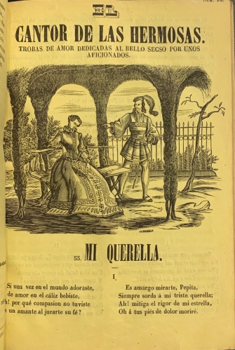 Portada de El Cantor de las Hermosas. Trobas de amor dedicadas al bello secso por unos aficionados
