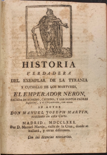 Portada de Colecci�n de Varias Historias, asi sagradas, como profanas, de los m�s celebres Heroes del Mundo y sucesos memorables del Orbe - Manuel Joseph Martin
