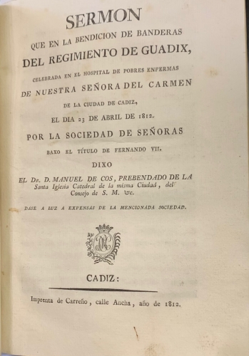 Portada de Conjunto de Impresos sobre la Guerra de la Independencia Espa�ola. 