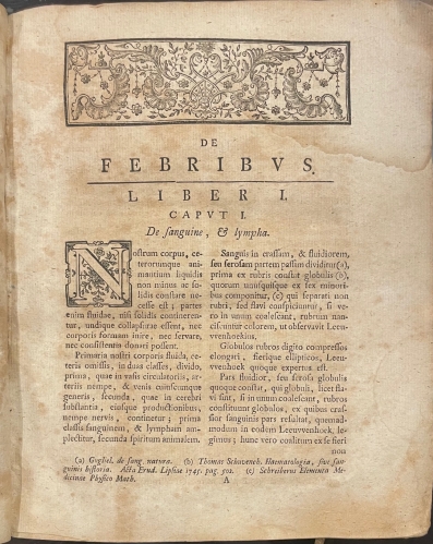 Portada de Opuscula Pathologica Alterum de Febrivus aterum de Malo Hypochondriaco recusa cum Indice - Antonio Fracassini