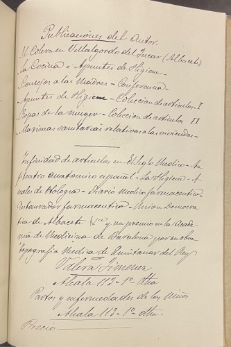 Portada de Manuscrito original del Dr. Tom�s Valera Jim�nez. M�ximas Sanitarias relativas al parto, al puerperio y la lactancia. - Dr. Tomas Valera Jimenez