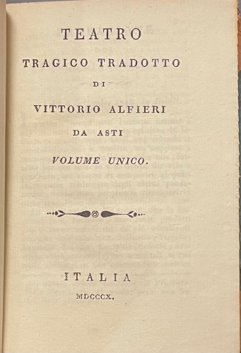 Portada de Opere Di Vittorio Alfieri Da Asti. Tomo I-XIX - Vittorio Alfieri Da Asti
